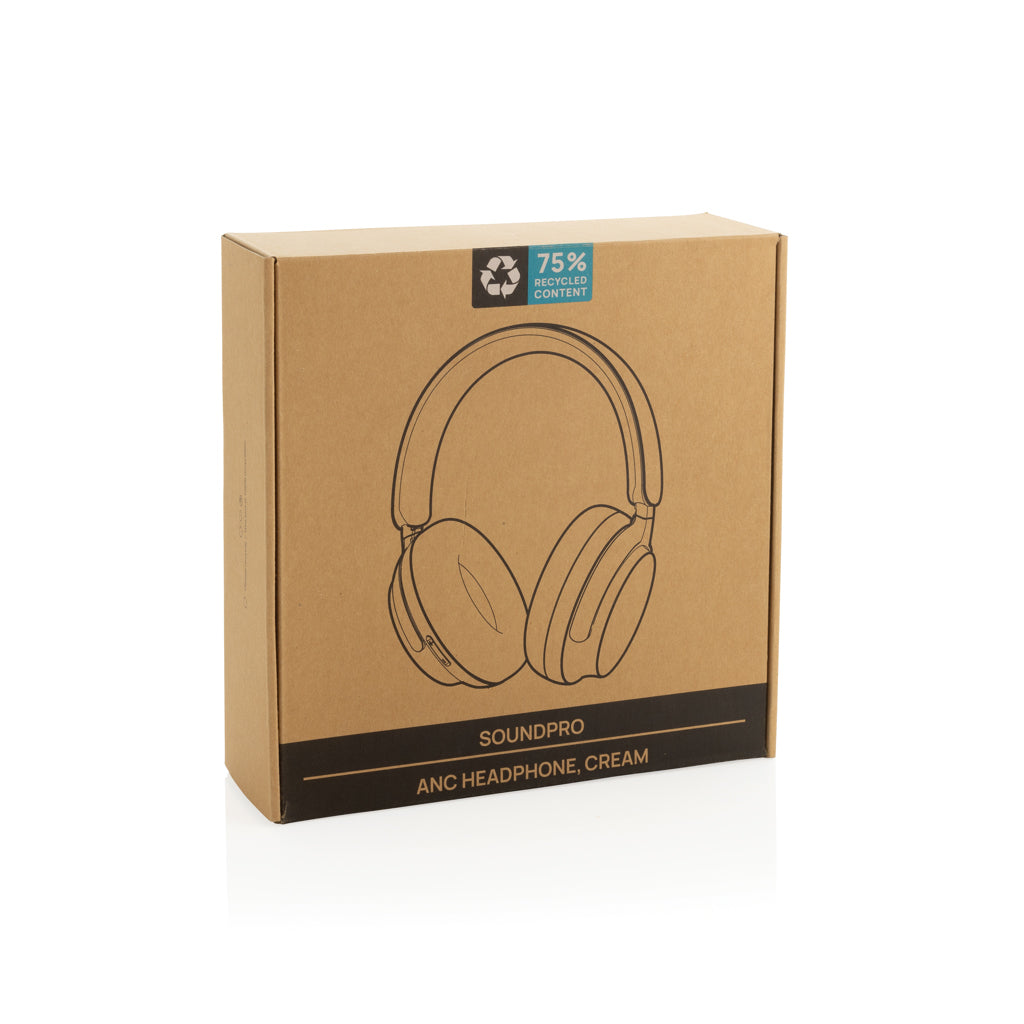 Soundpro RCS recycled plastic ANC headphone - White