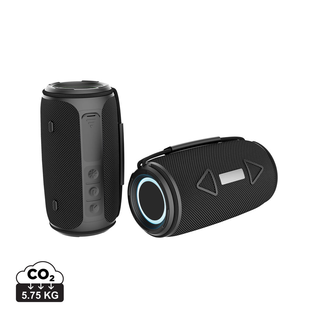 Prisma RCS recycled plastic IPX 4 waterpoof 16W speaker - Black