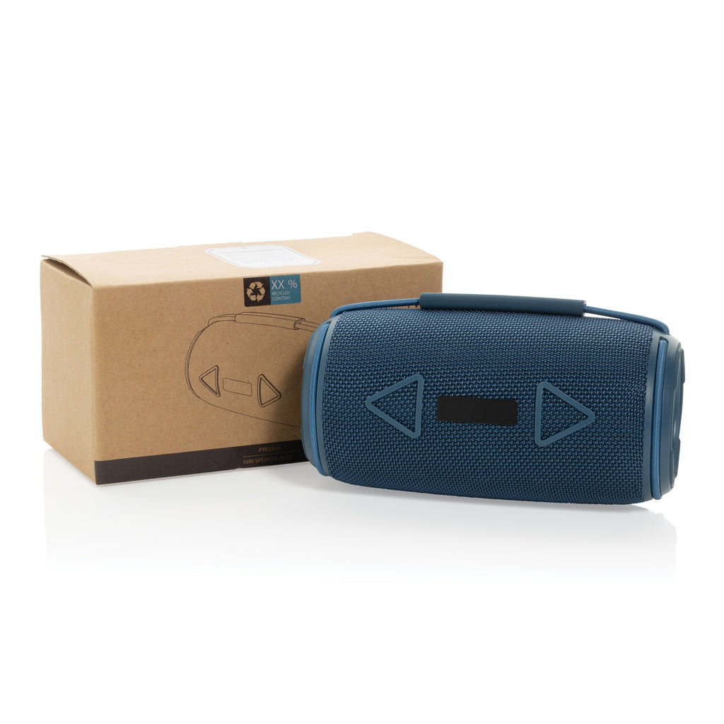 Prisma RCS recycled plastic IPX 4 waterpoof 16W speaker - Blue