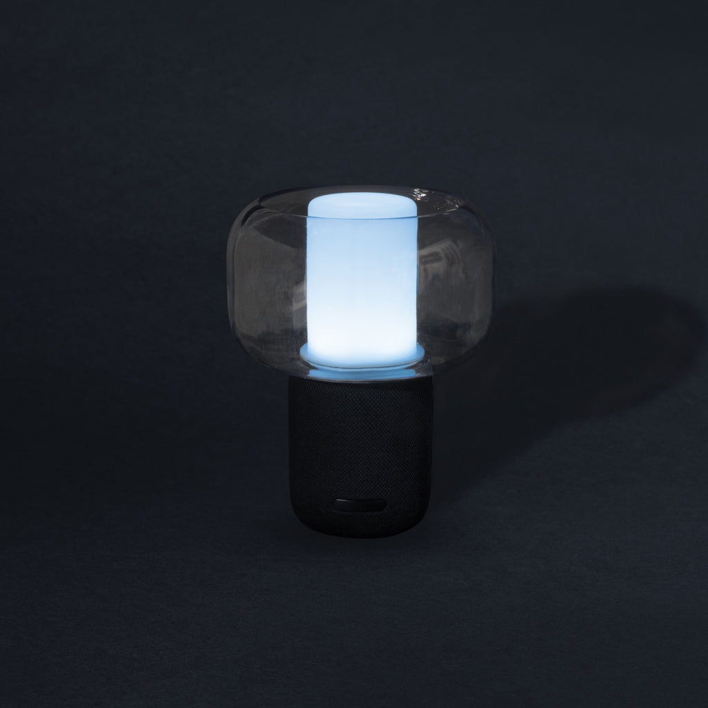 Lux RCS recycled plastic 10W speaker lamp - Black