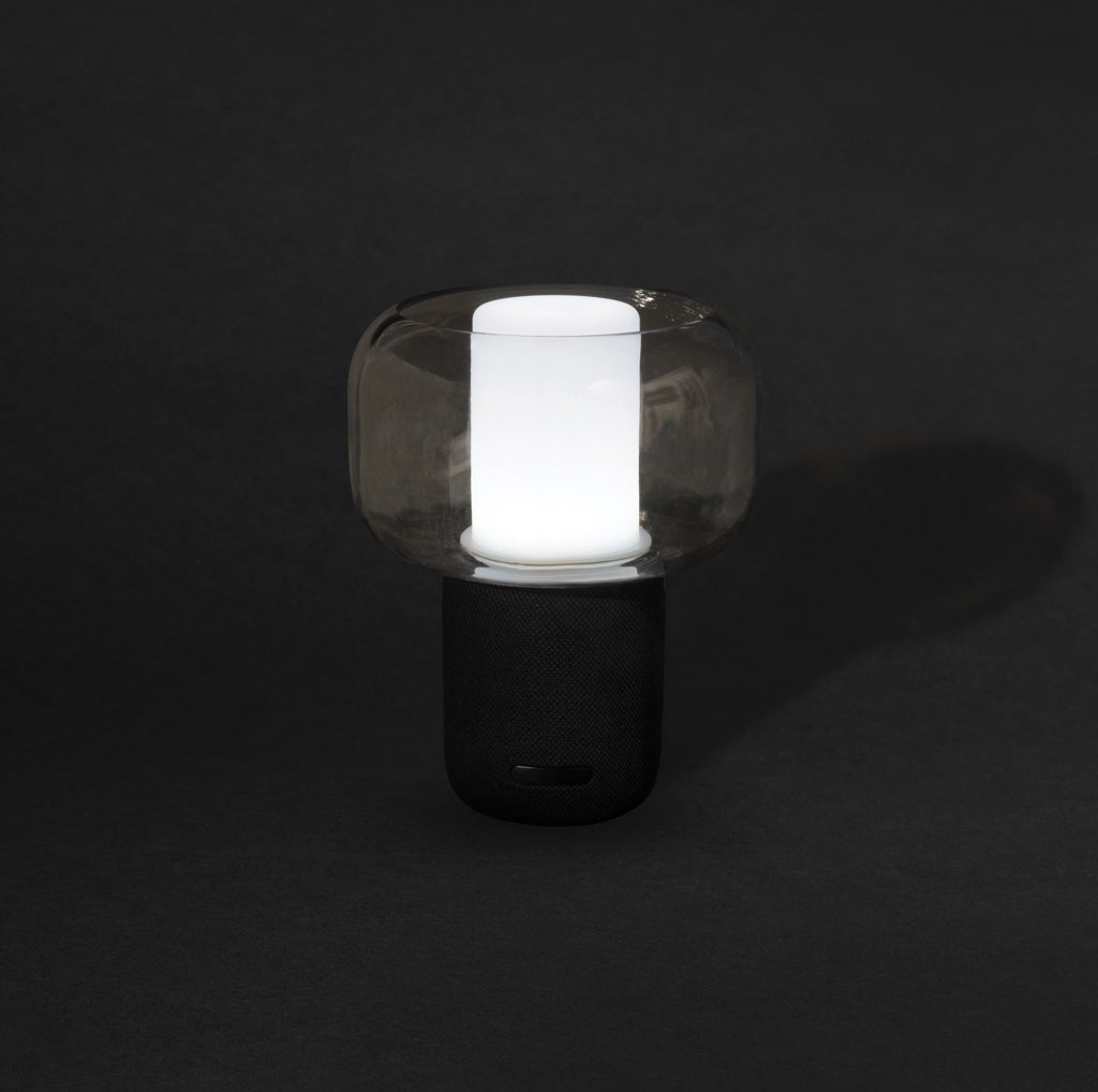 Lux RCS recycled plastic 10W speaker lamp - Black