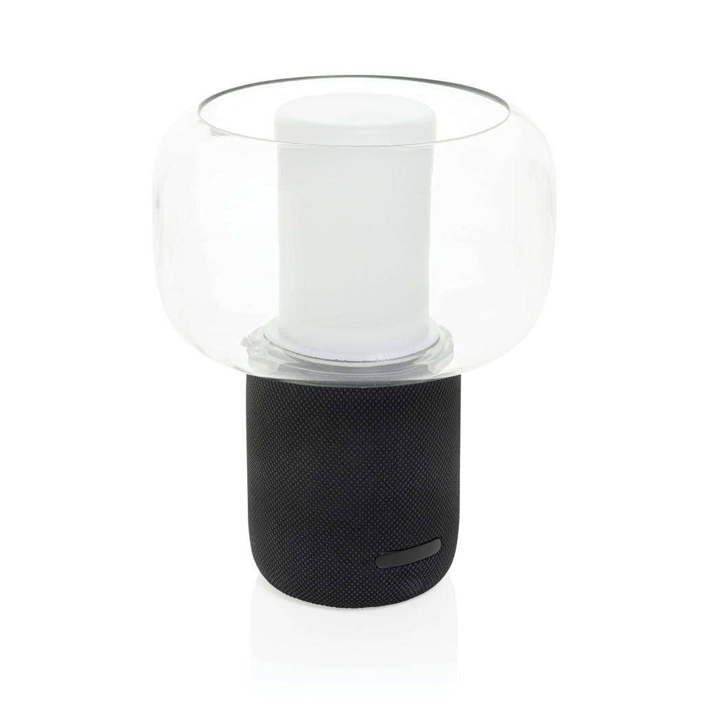 Lux RCS recycled plastic 10W speaker lamp - Black