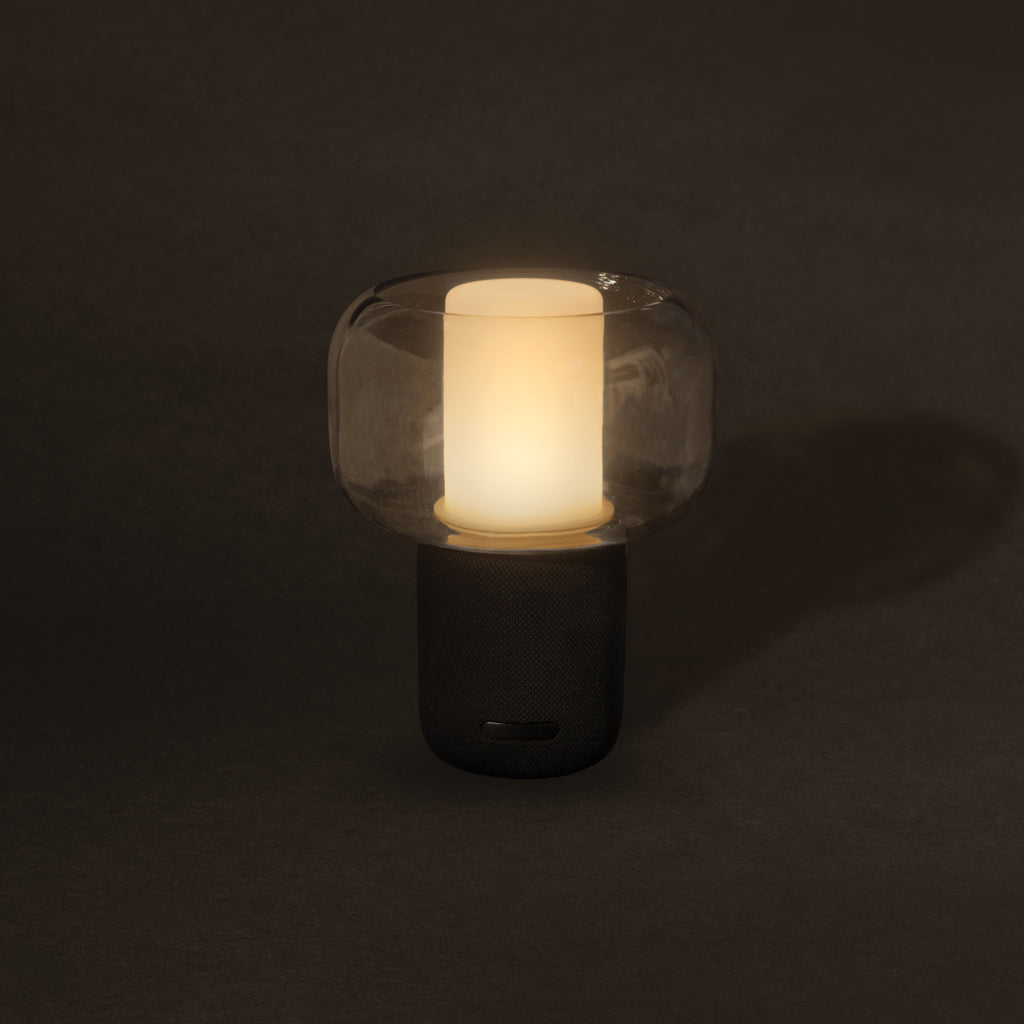 Lux RCS recycled plastic 10W speaker lamp - Black