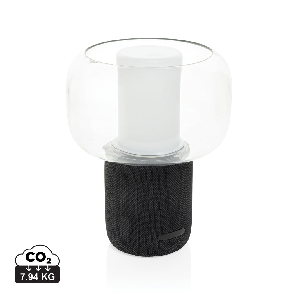 Lux RCS recycled plastic 10W speaker lamp - Black