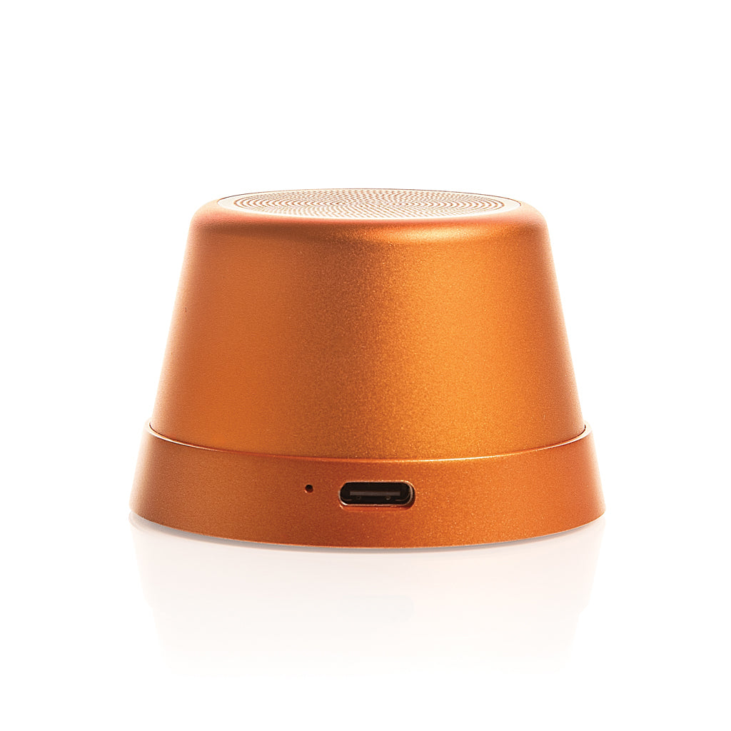 Nivio RCS recycled aluminum magnetic 5W Speaker - Orange