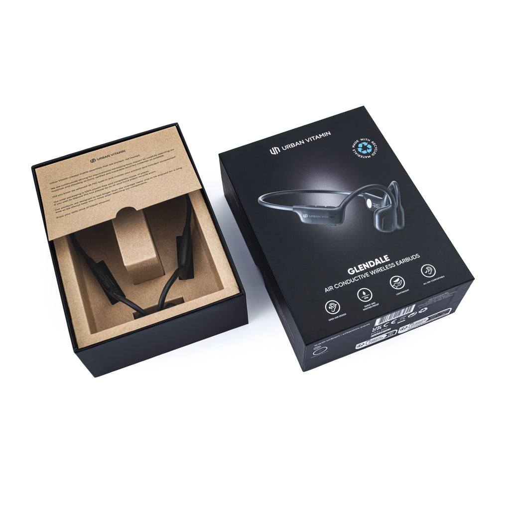 Urban Vitamin Glendale RCS rplastic air conductive headphone - Black