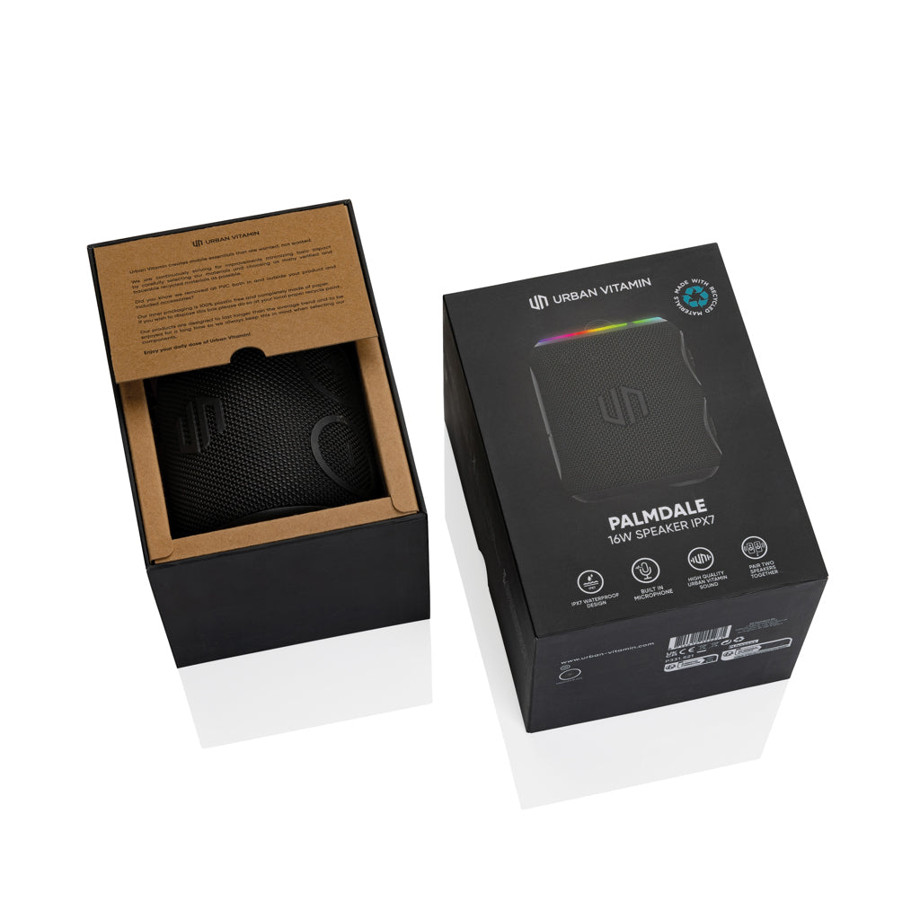 Urban Vitamin Palmdale RCS rplastic 16W speaker IPX7 - Black