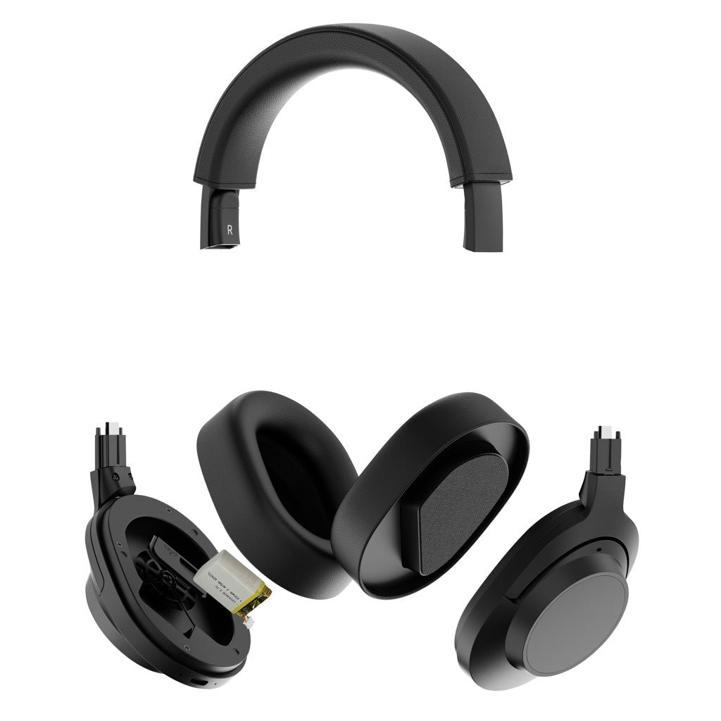 Irvine RCS recycled and repairable ANC wireless headphone - Black