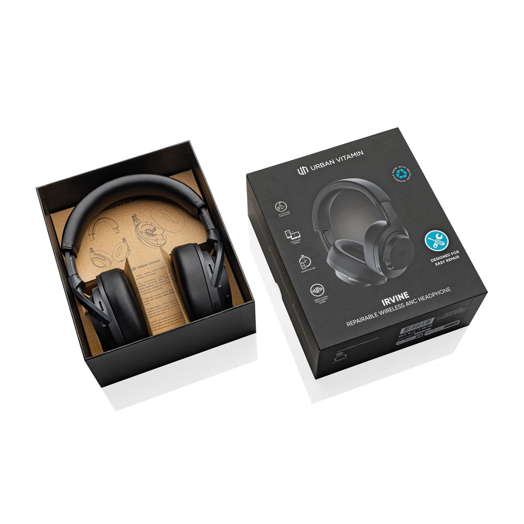 Irvine RCS recycled and repairable ANC wireless headphone - Black