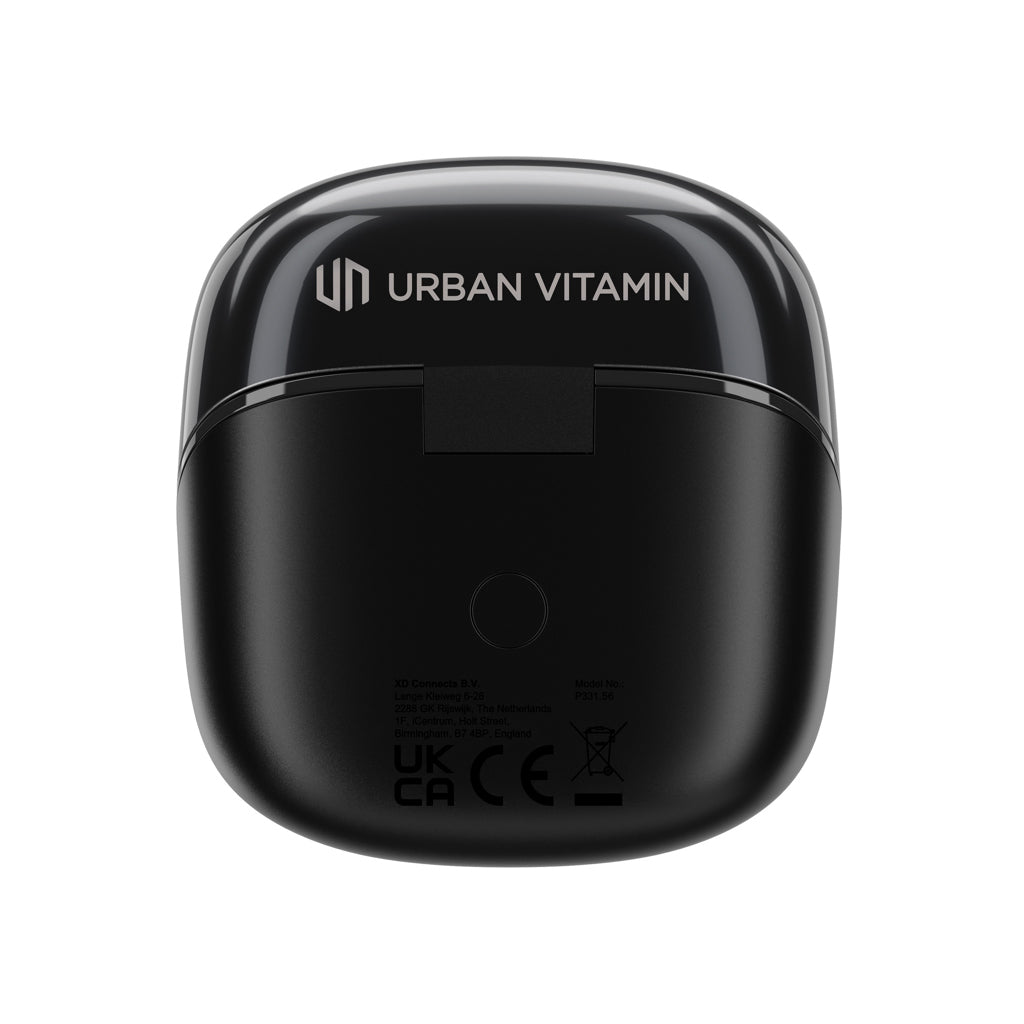 Urban Vitamin Long Beach ENC rplastic wireless earbuds - Black
