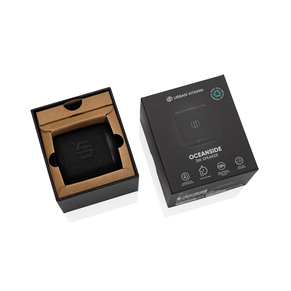 Urban Vitamin Oceanside RCS recycled plastic 3W speaker - Black