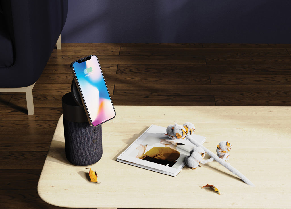 Urban Vitamin Anaheim RCS recycled 10W speaker 15W charger - Black