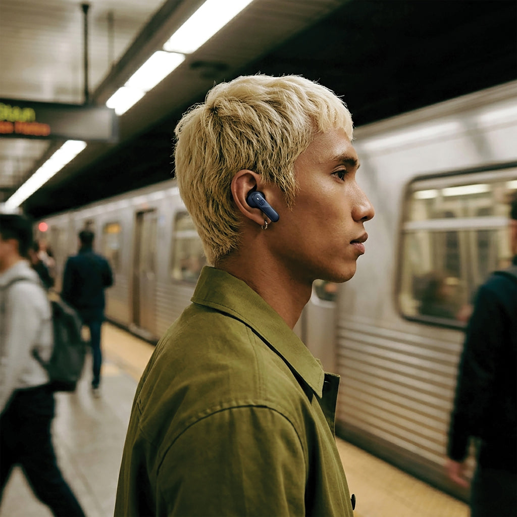 Urban Vitamin Santa Clara RCS plastic ENC earbuds - Blue