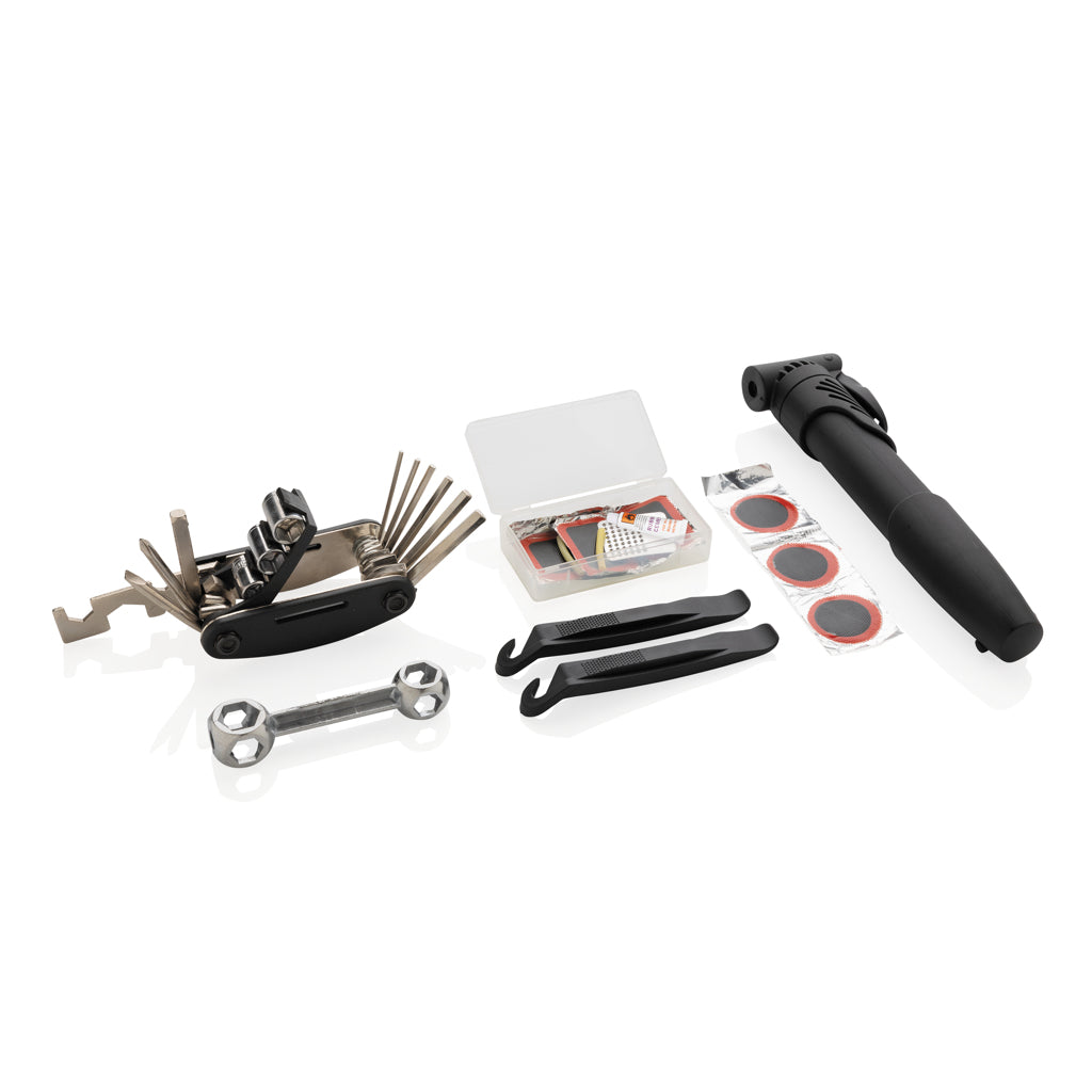 Bike repair kit set 17 pcs - Black