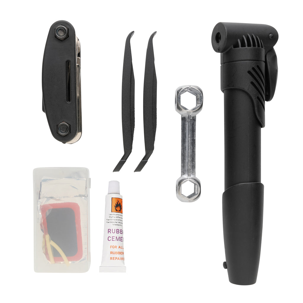 Bike repair kit set 17 pcs - Black