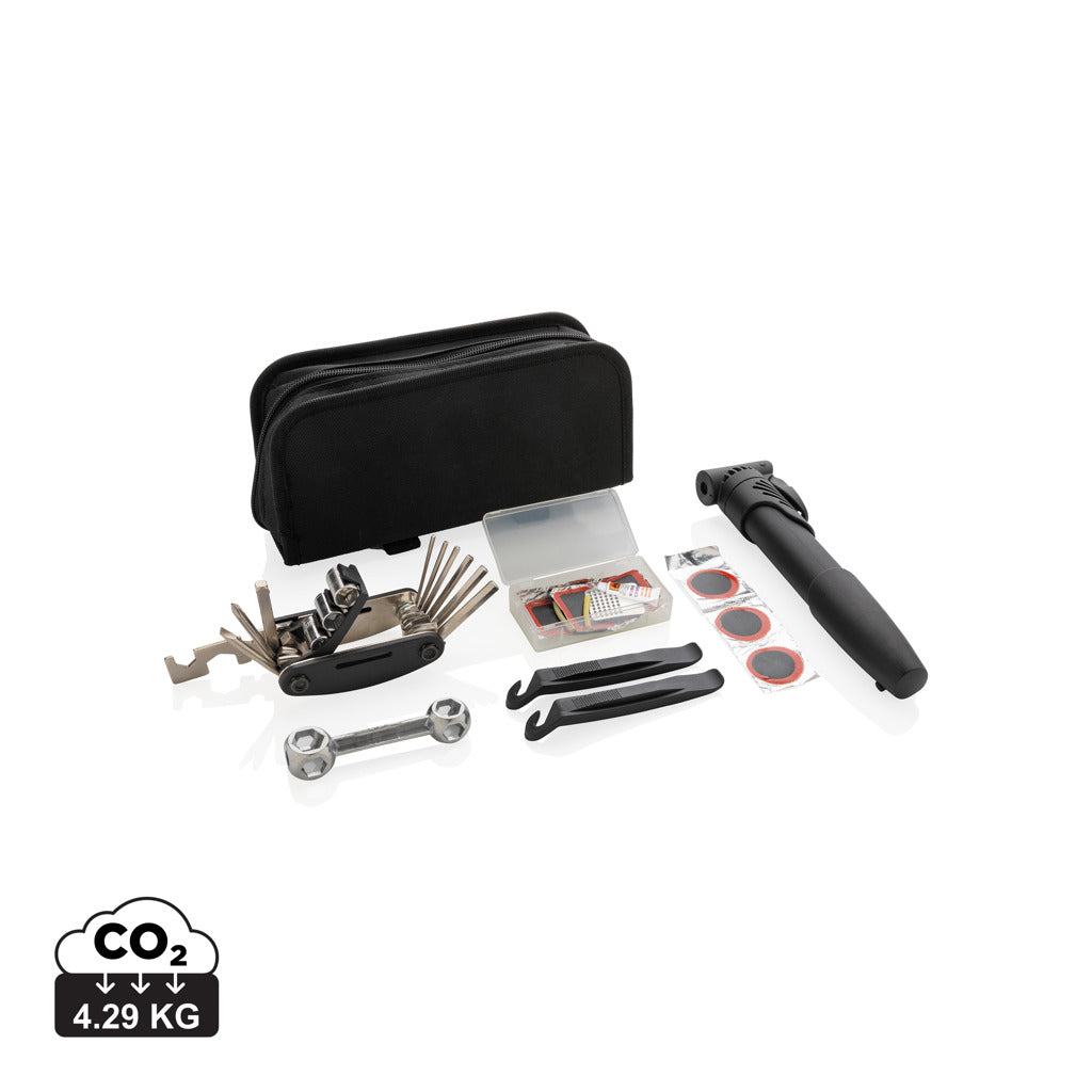 Bike repair kit set 17 pcs - Black