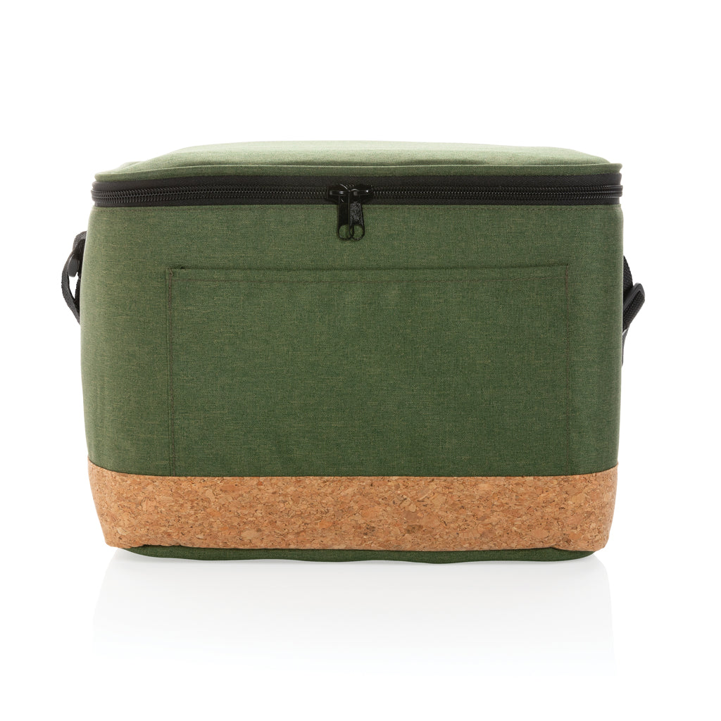 Impact AWARE™ XL RPET two tone cooler bag with cork detail - Green