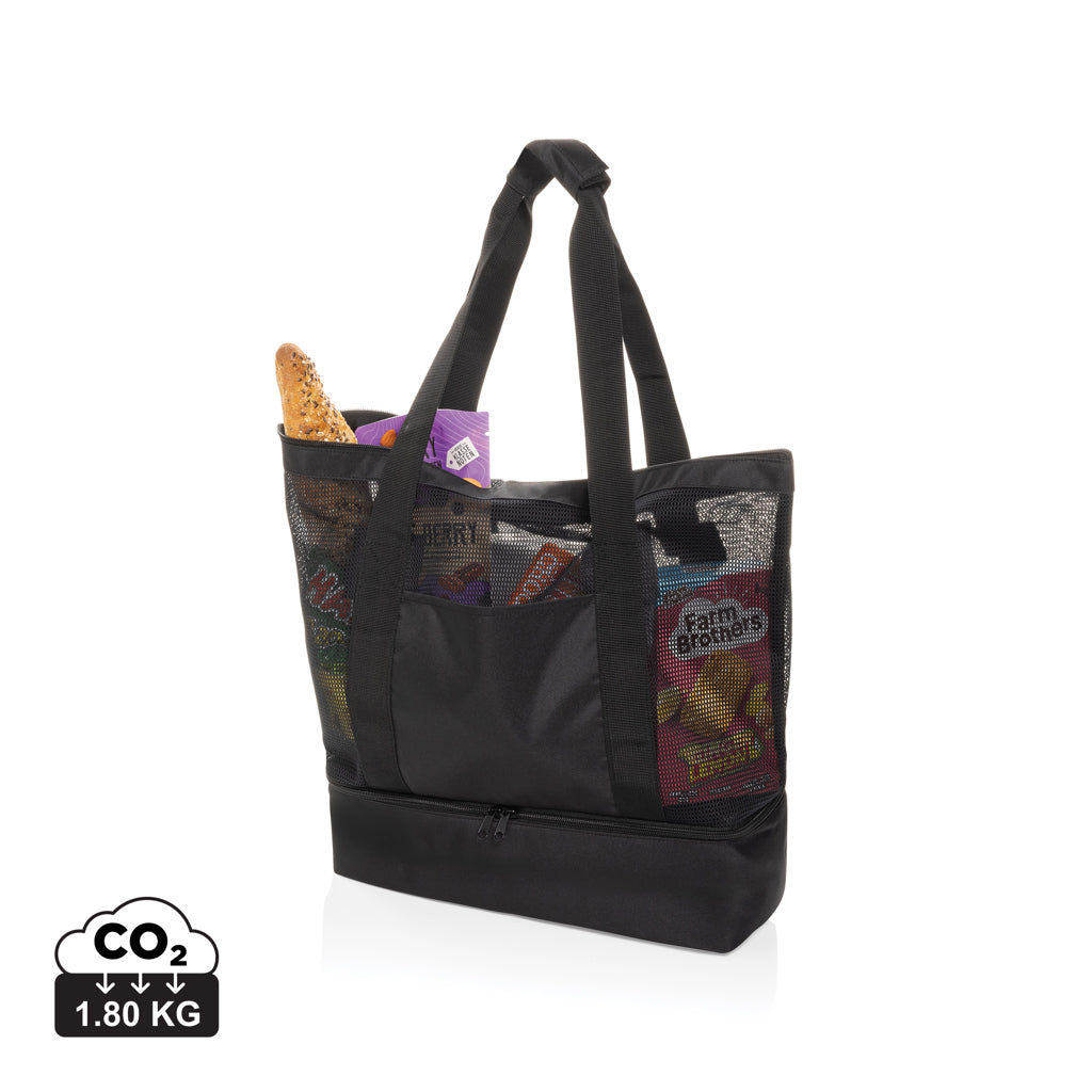 Iqlo Aware™ RPET 2-in-1 cooler tote - Black
