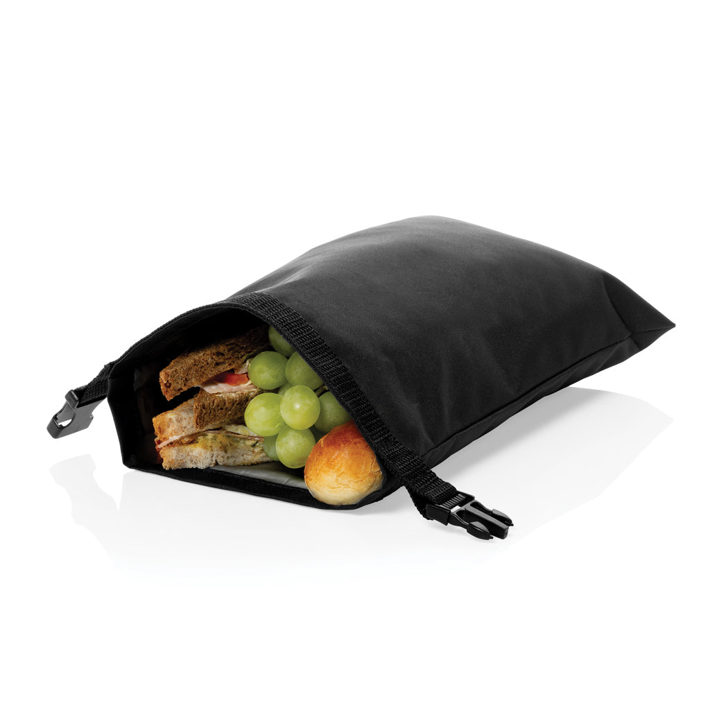 Snackstrap AWARE™ RPET foldable lunchbag 30x20CM - Black