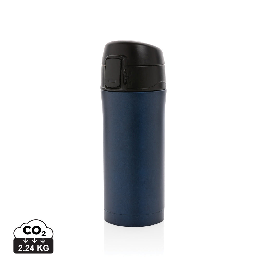 Metallic easy lock vacuum mug - Blue