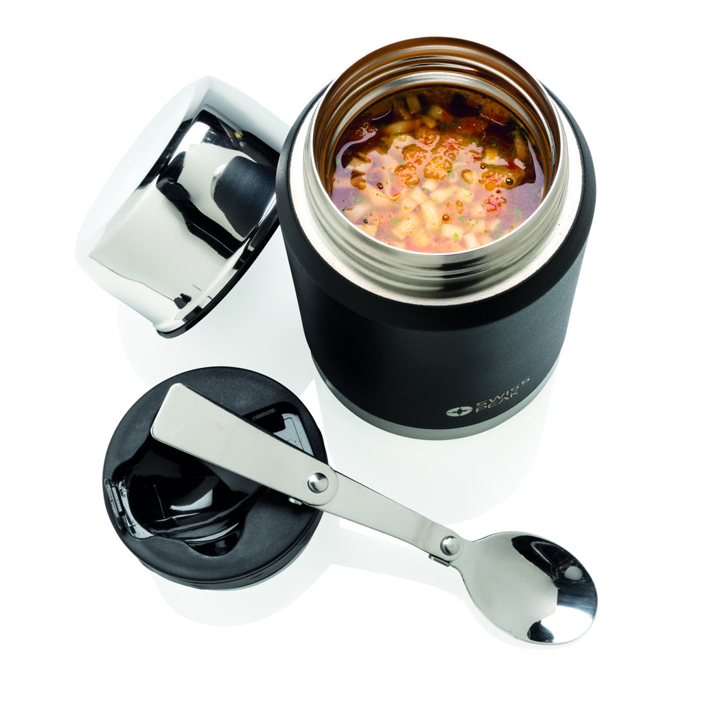 Swiss Peak Elite copper vacuum food container - Black