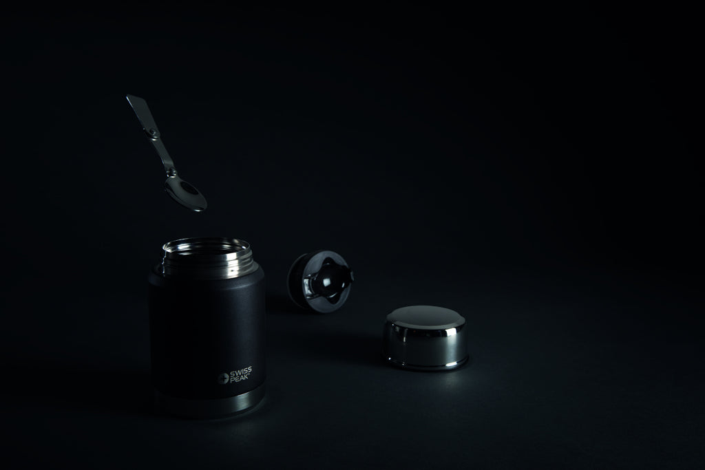 Swiss Peak Elite copper vacuum food container - Black