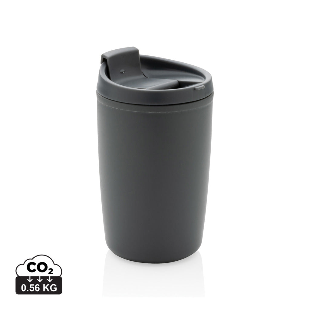 GRS Recycled PP tumbler with flip lid - Grey