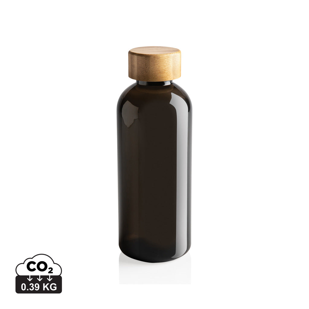 RCS RPET bottle with bamboo lid - Black
