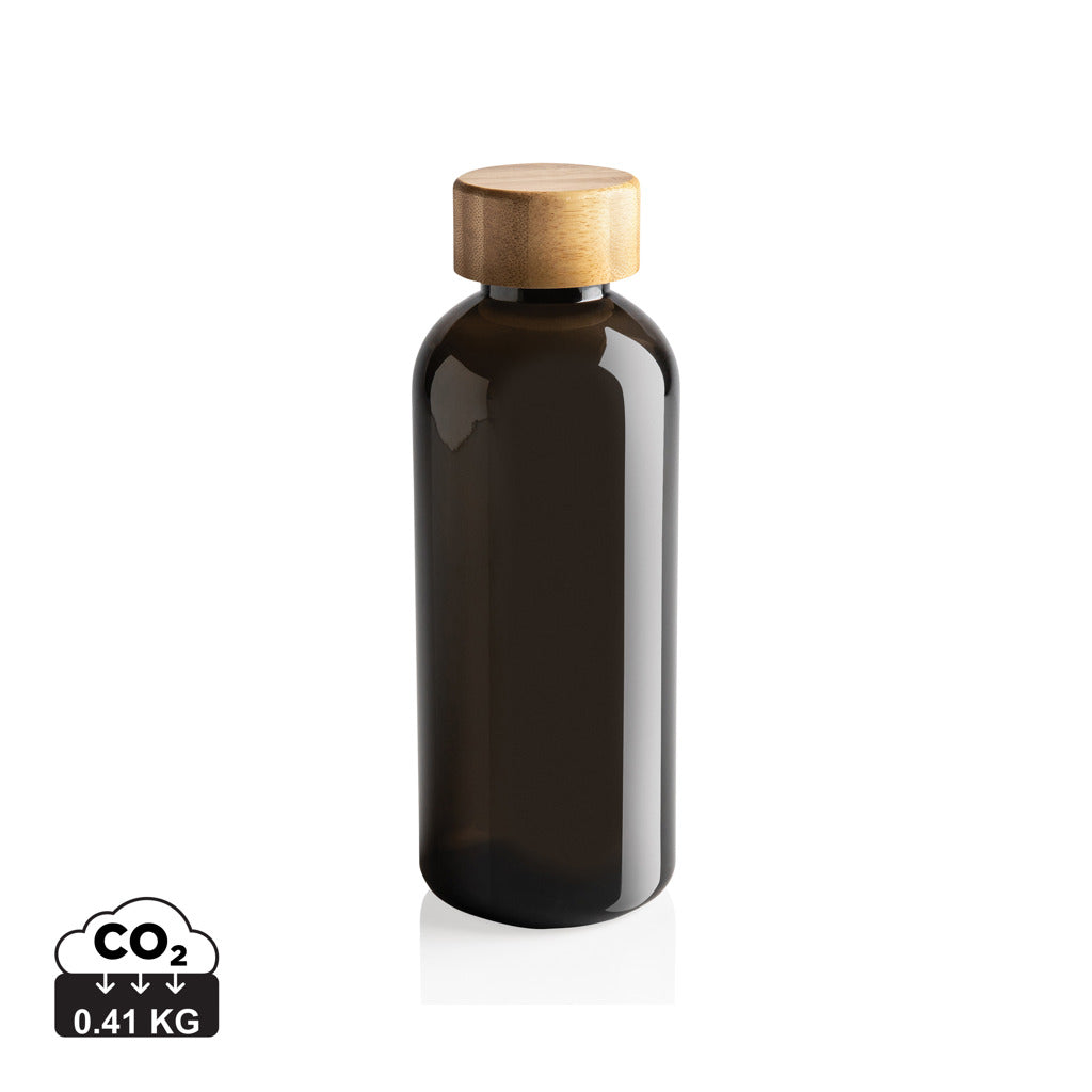 RCS RPET bottle with bamboo lid - Black