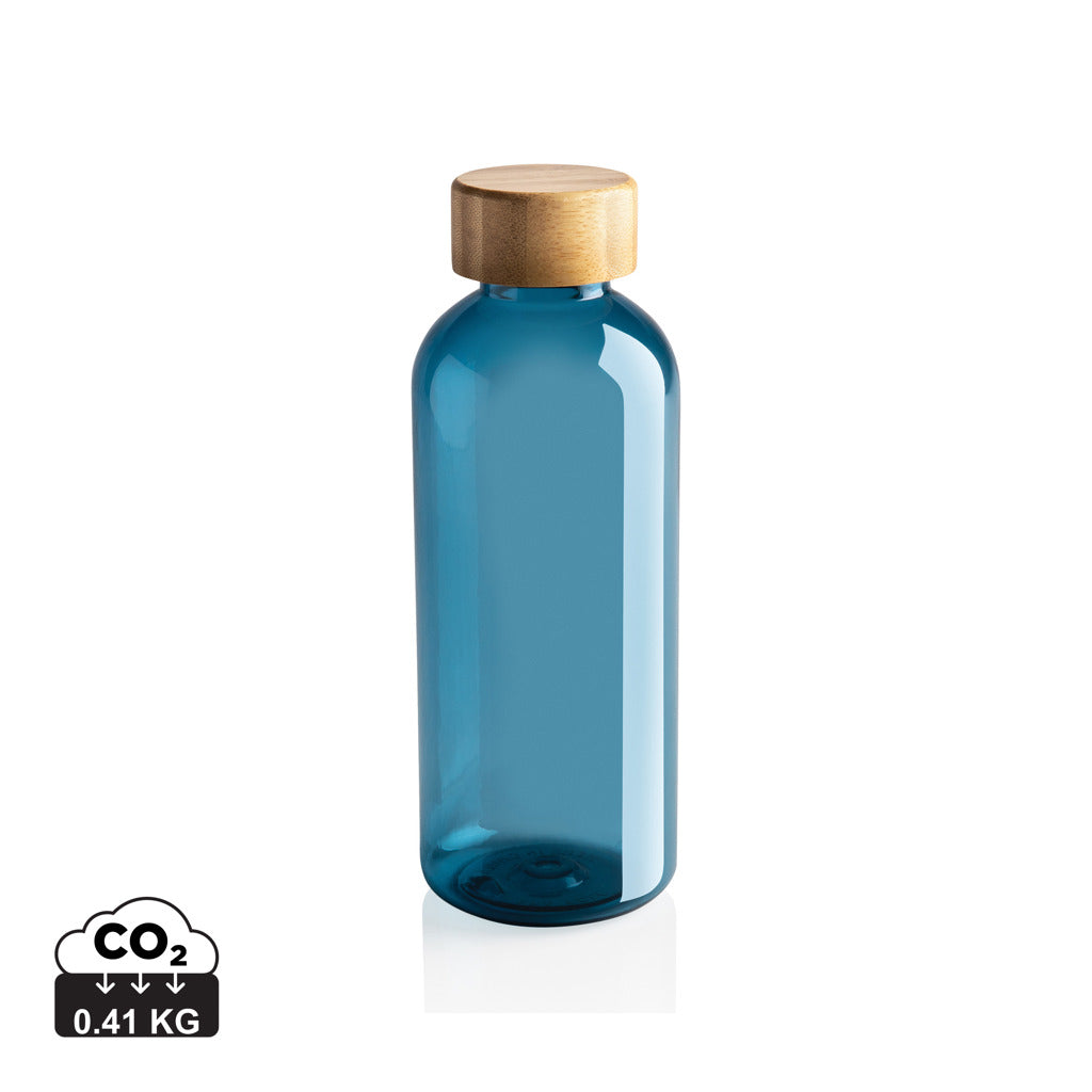 RCS RPET bottle with bamboo lid - Blue