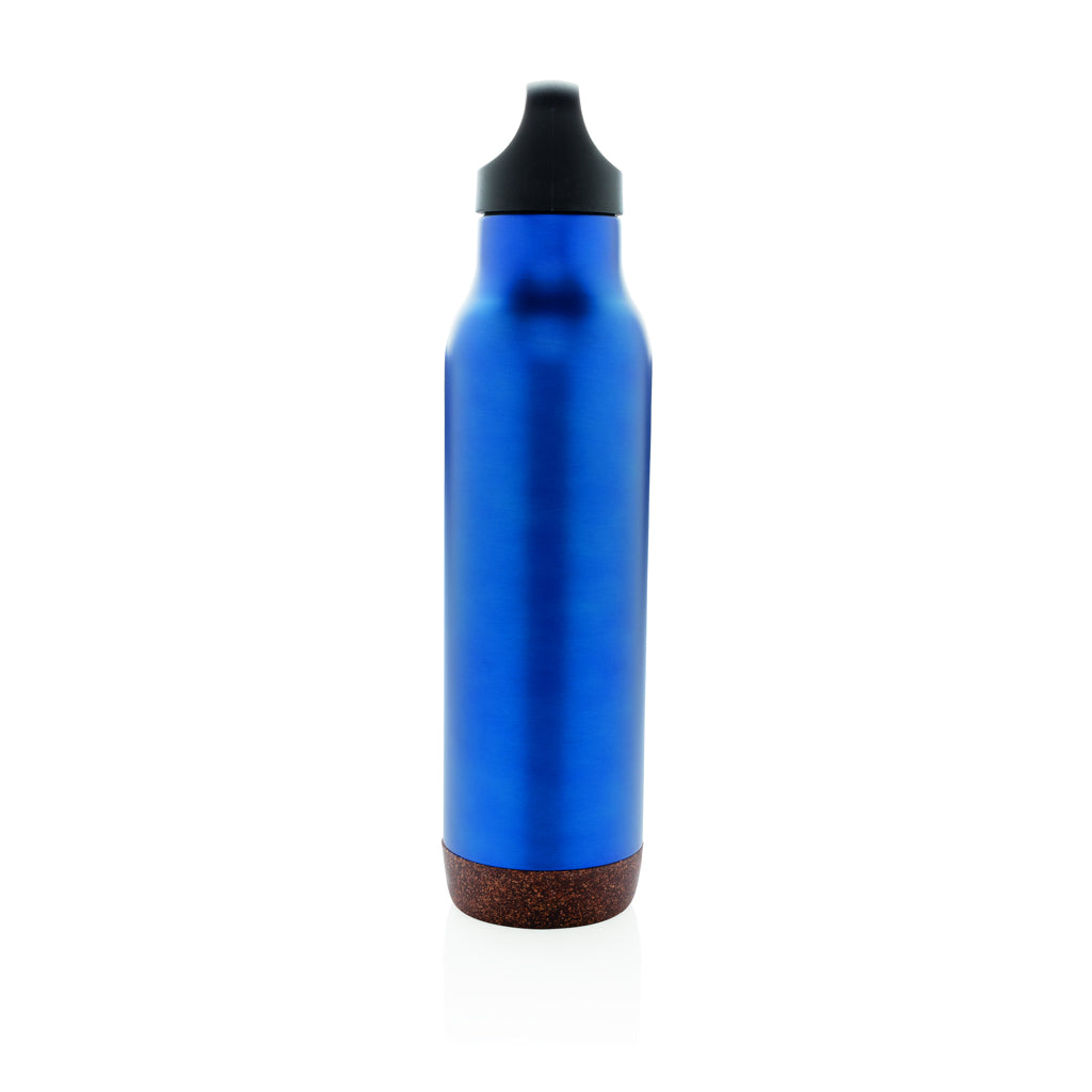 Cork leakproof vacuum flask - Blue