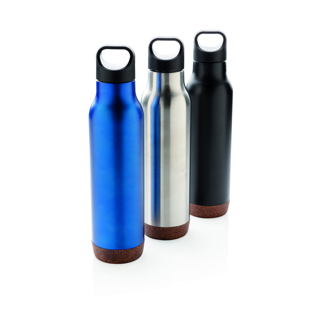 Cork leakproof vacuum flask - Blue