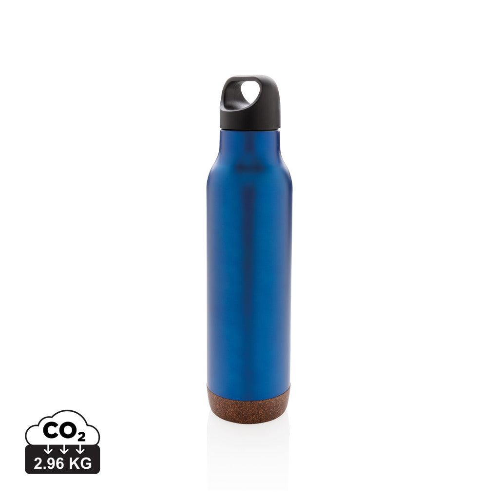 Cork leakproof vacuum flask - Blue
