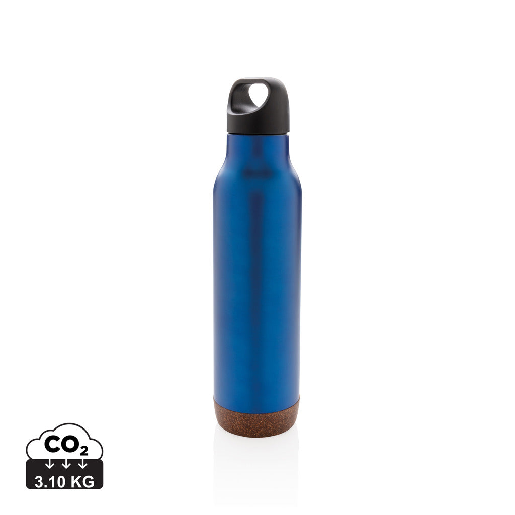 Cork leakproof vacuum flask - Blue