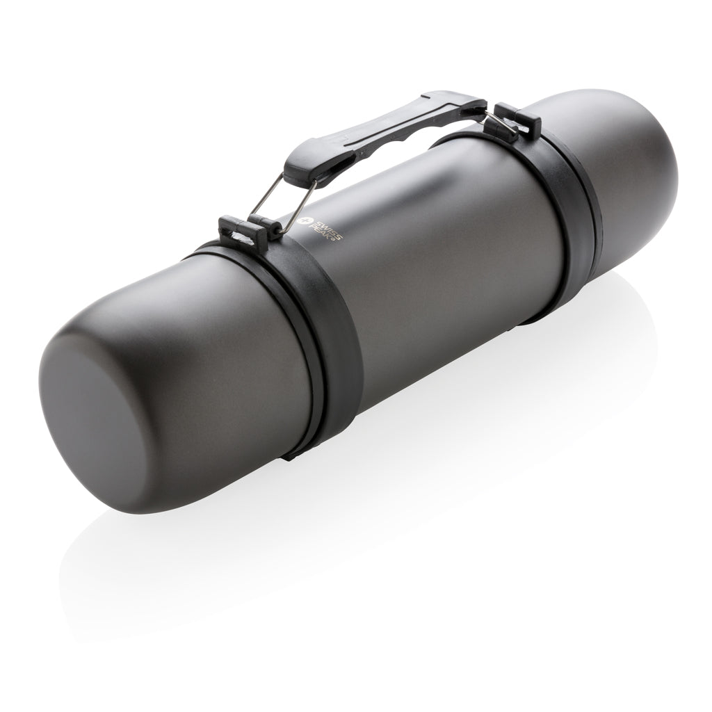 Vacuum flask with 2 cups - Grey