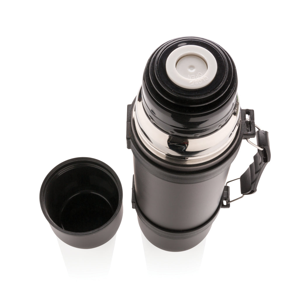 Vacuum flask with 2 cups - Grey
