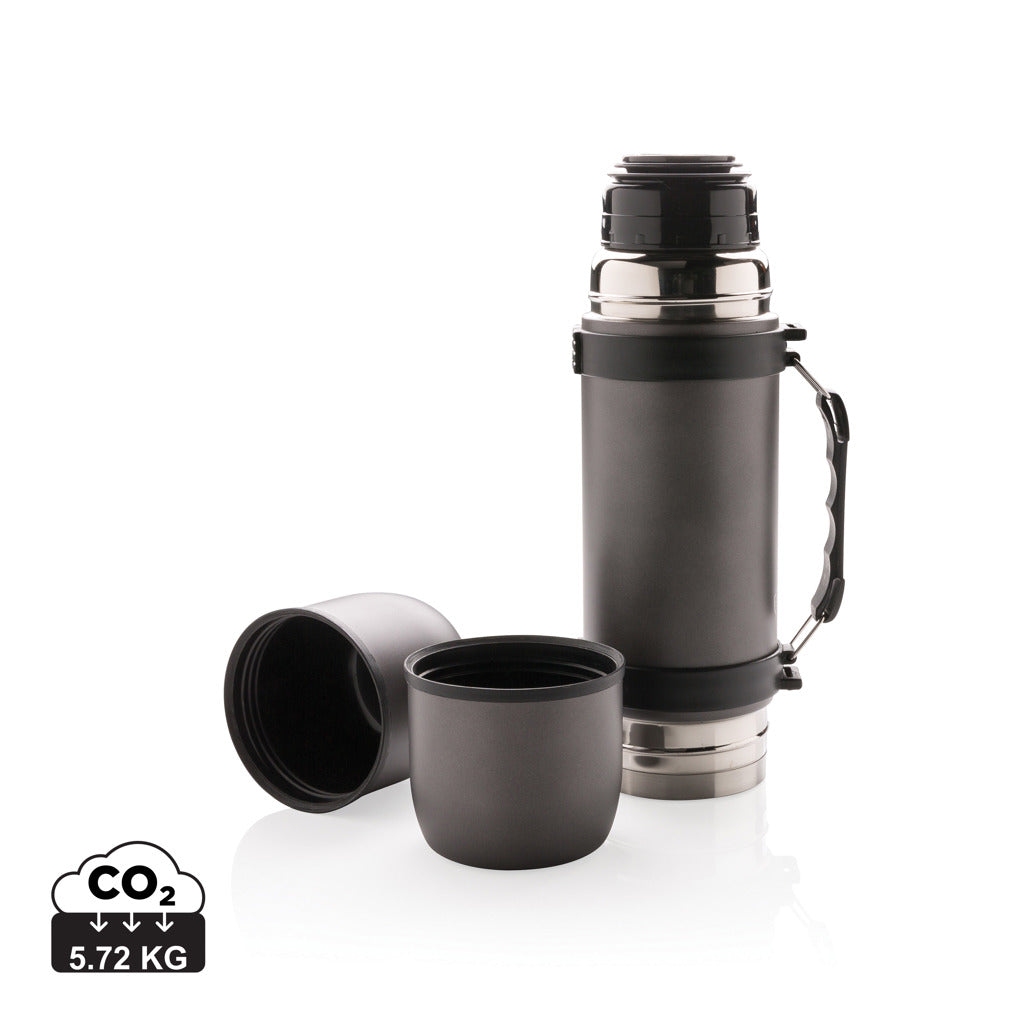 Vacuum flask with 2 cups - Grey