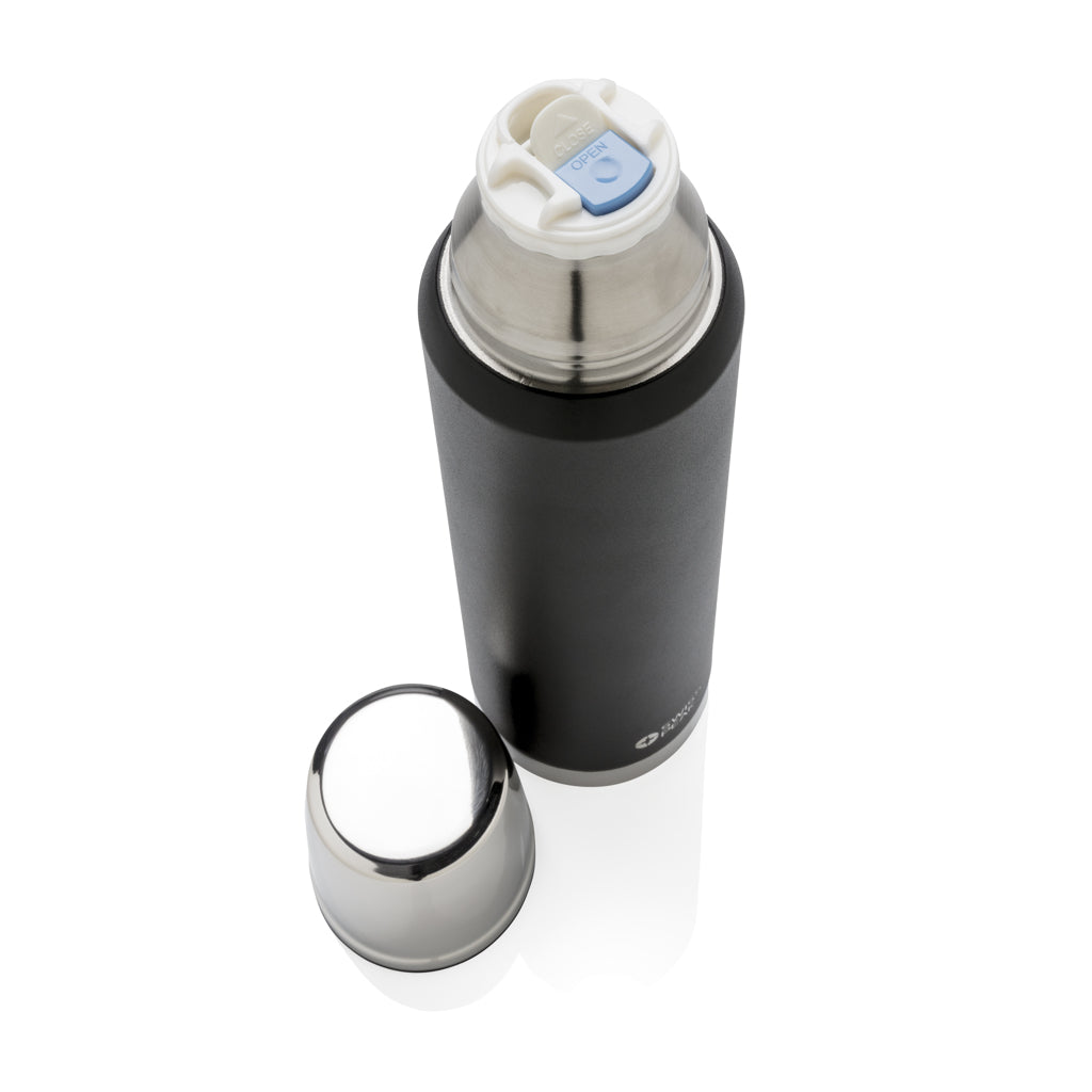 Swiss Peak Elite 1L copper vacuum flask - Black