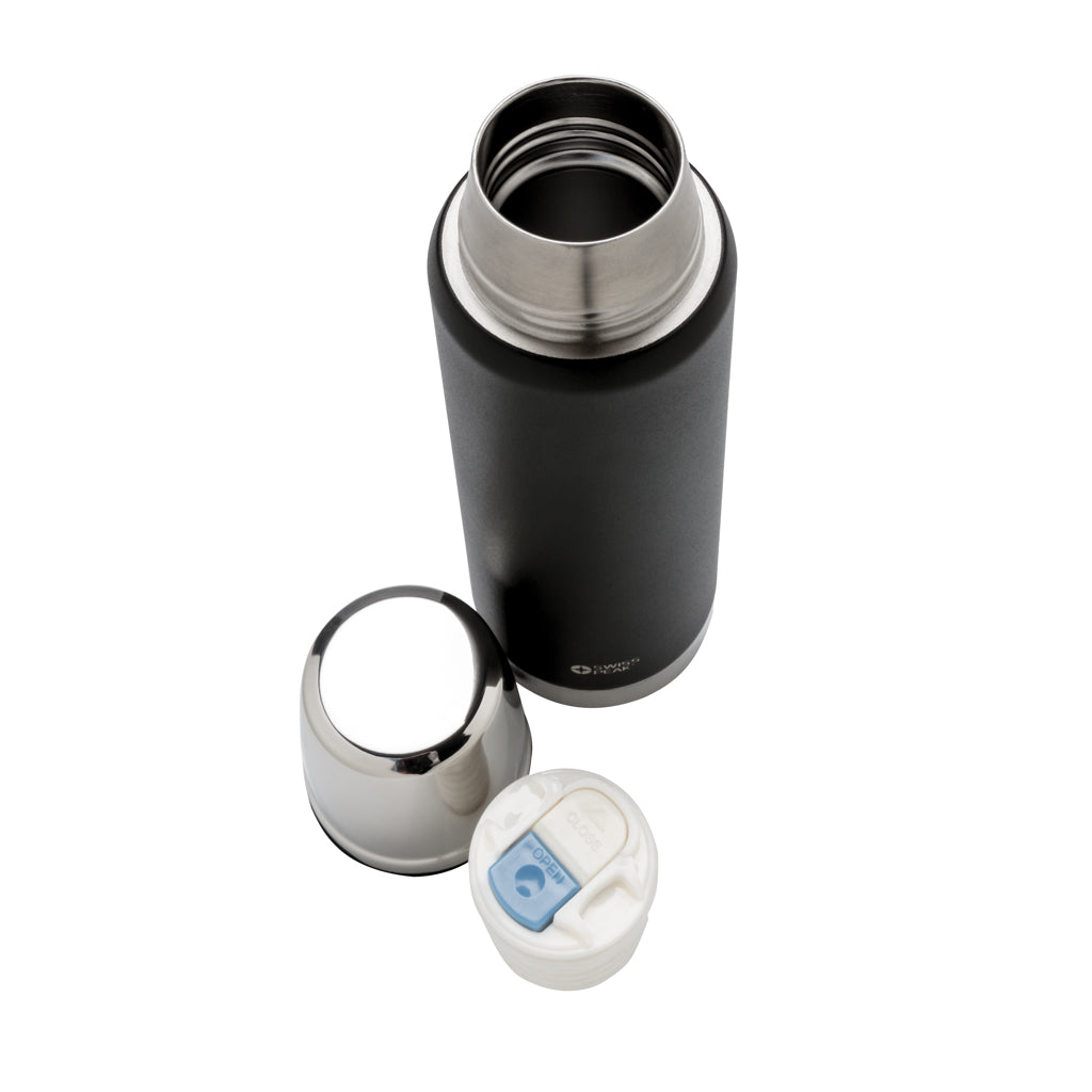 Swiss Peak Elite 1L copper vacuum flask - Black