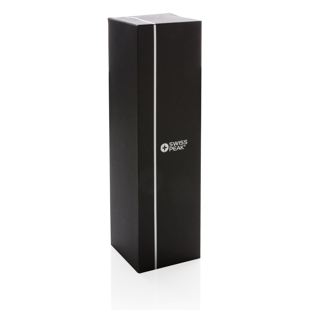 Swiss Peak Elite 1L copper vacuum flask - Black