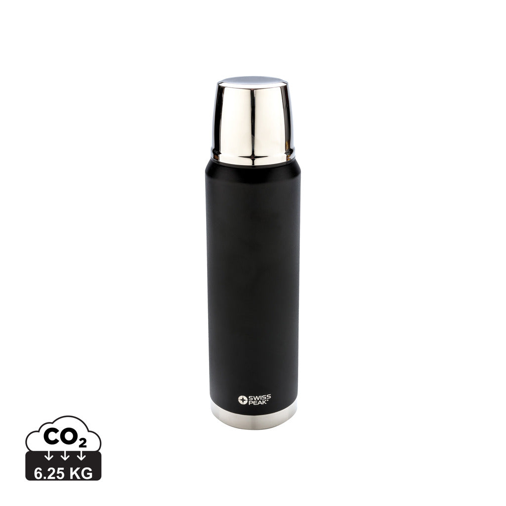 Swiss Peak Elite 1L copper vacuum flask - Black