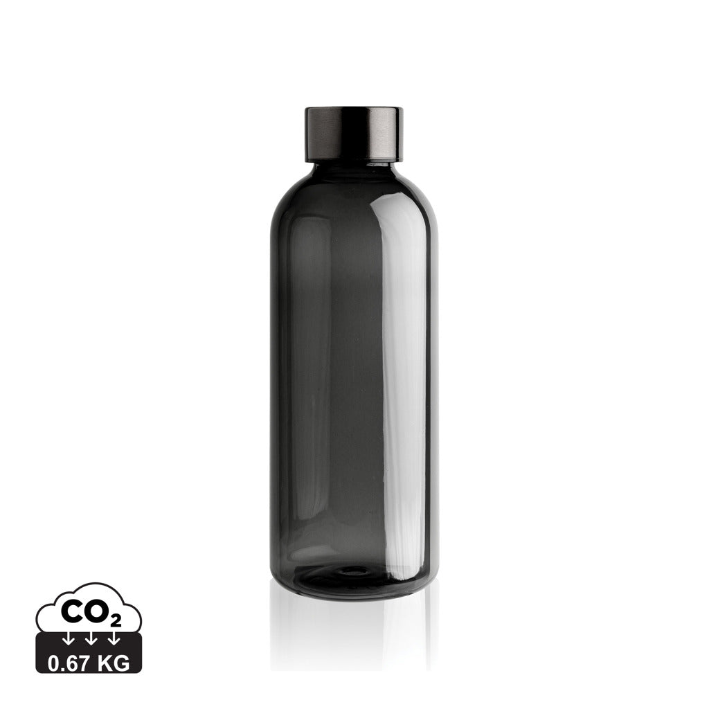Leakproof water bottle with metallic lid - Black