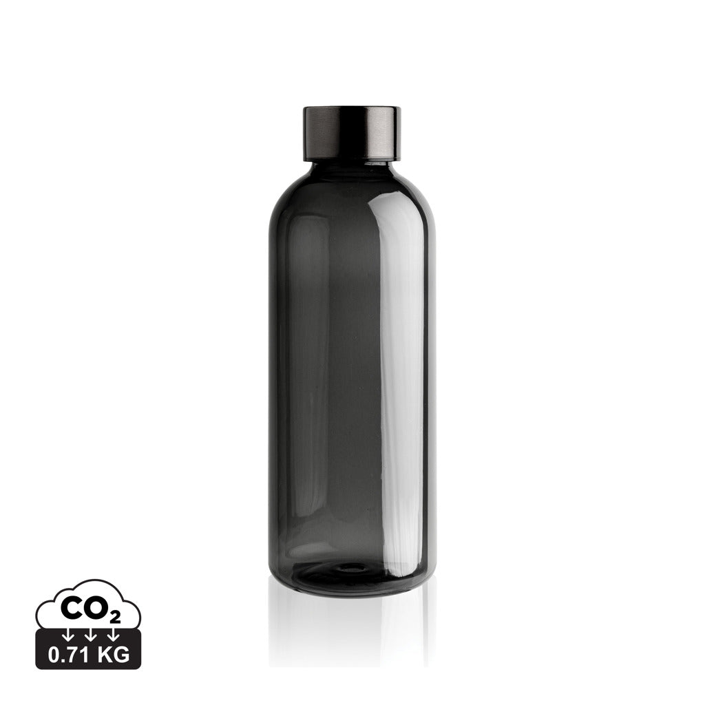 Leakproof water bottle with metallic lid - Black