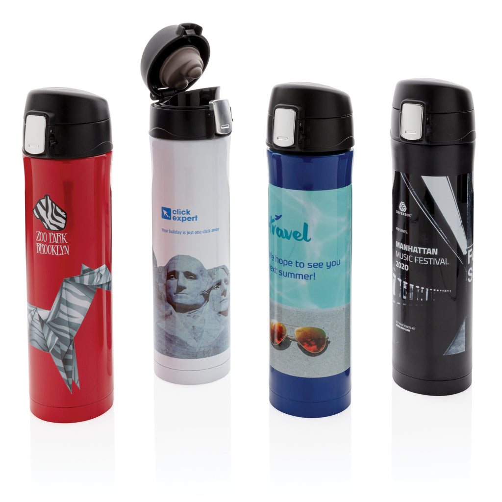 Easy lock vacuum flask - Red