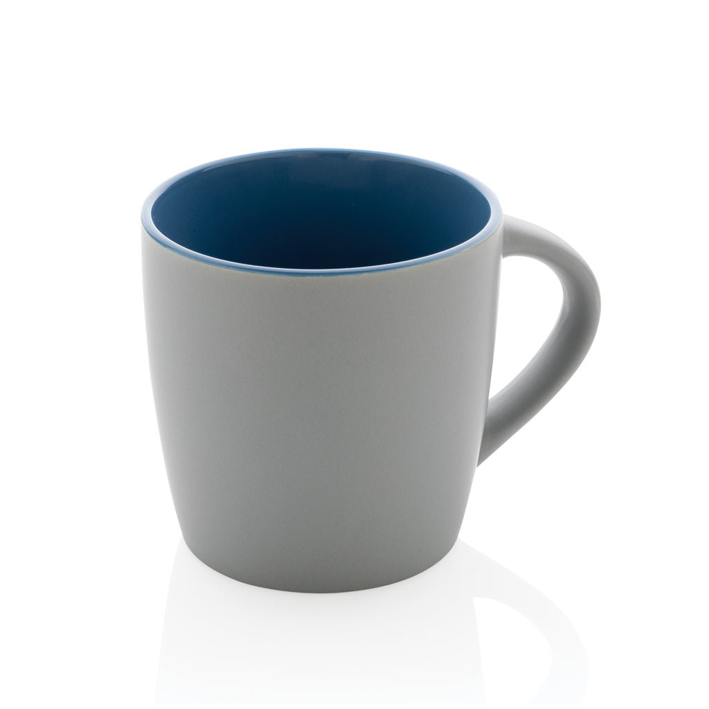 Ceramic mug with coloured inner 300ml - Blue
