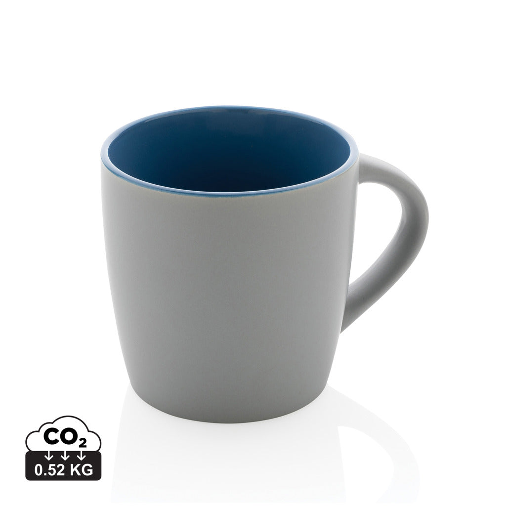 Ceramic mug with coloured inner 300ml - Blue