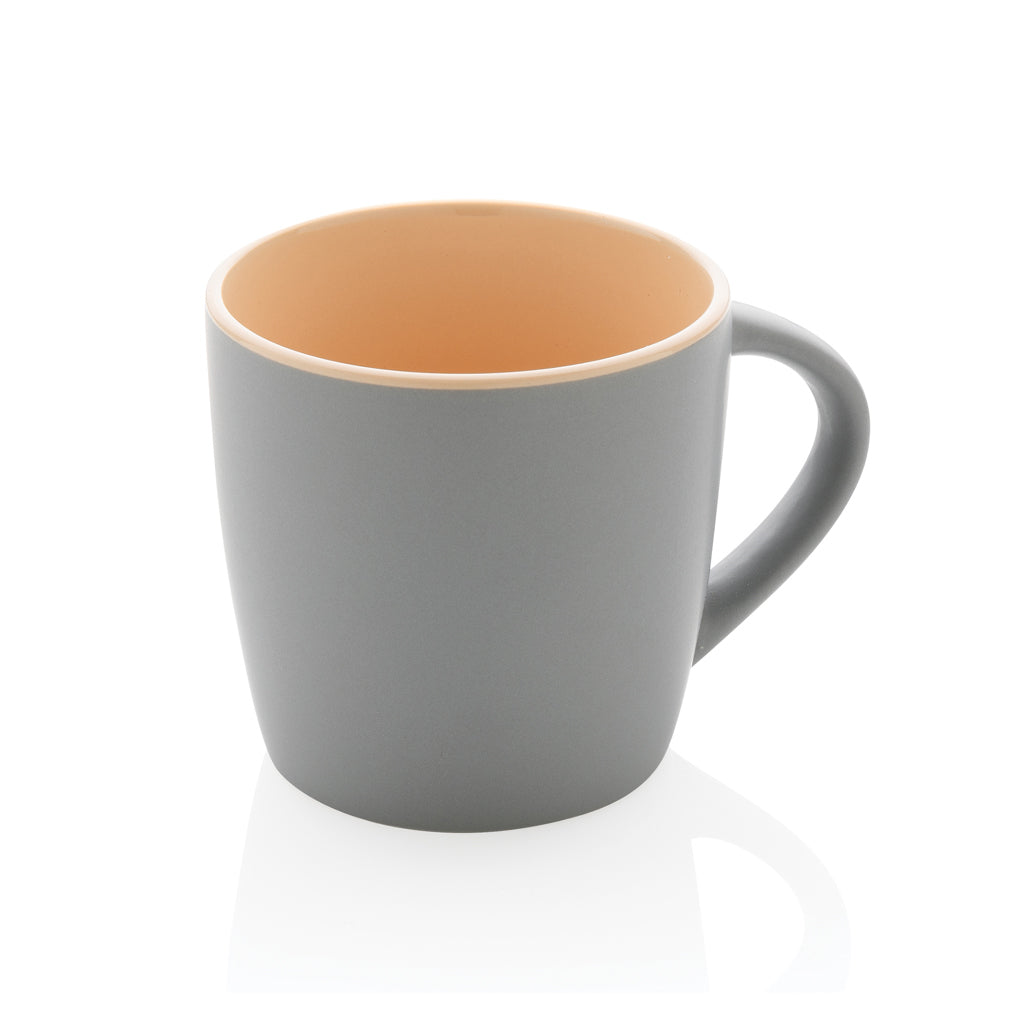 Ceramic mug with coloured inner 300ml - Brown