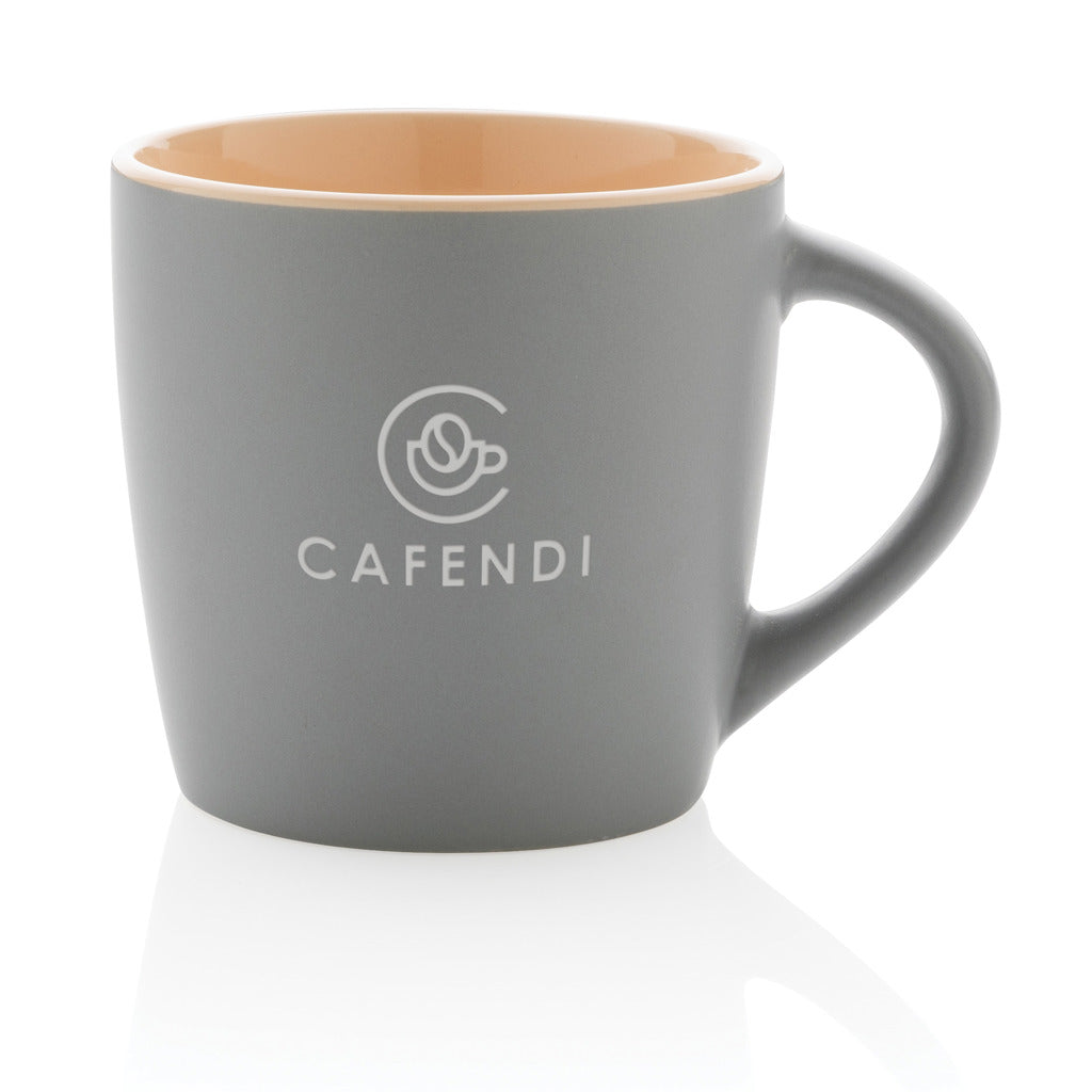 Ceramic mug with coloured inner 300ml - Brown
