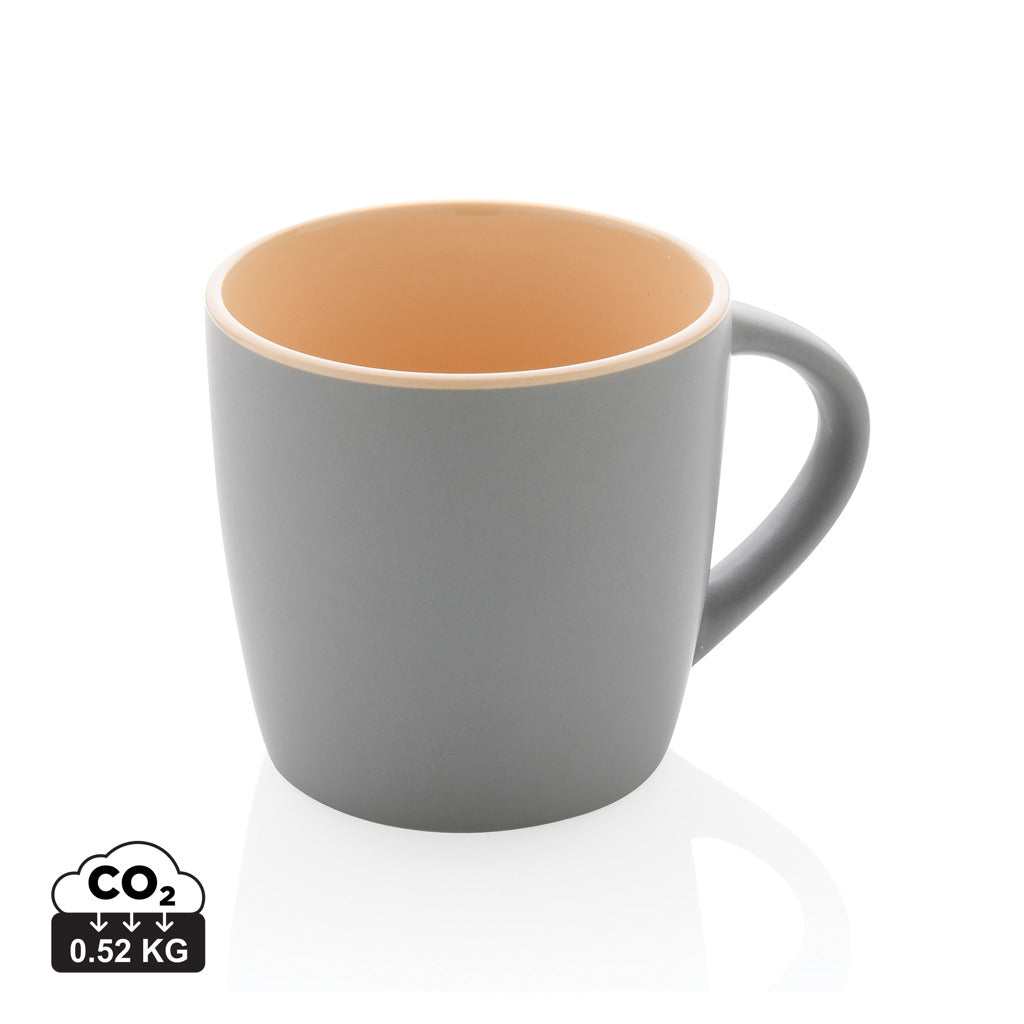 Ceramic mug with coloured inner 300ml - Brown