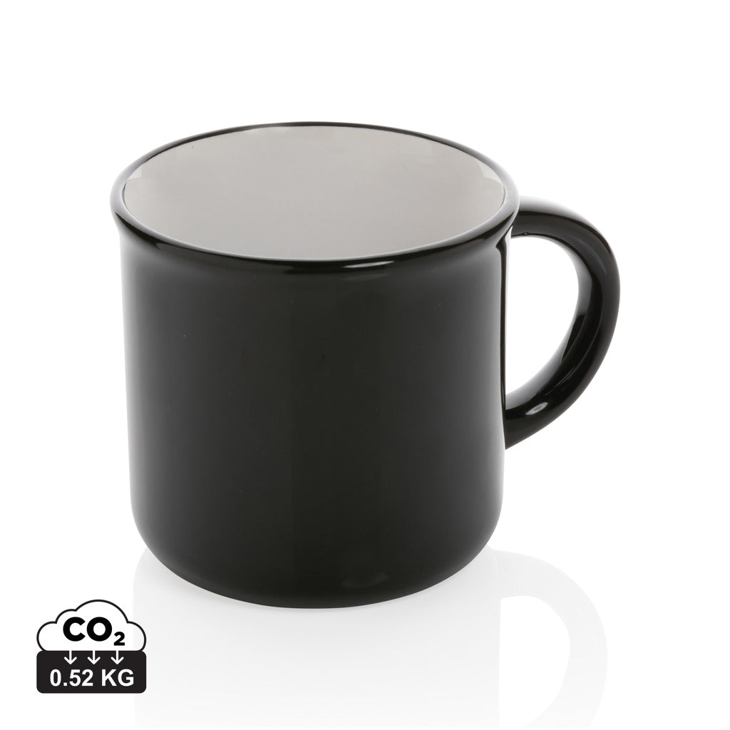 Vintage ceramic mug 280ml - Black